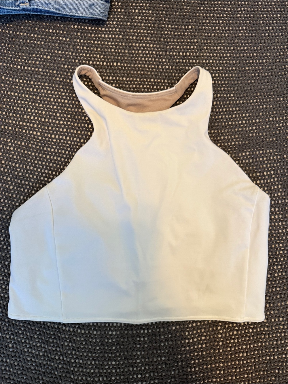 Women’s High Neck White Sports Bra
